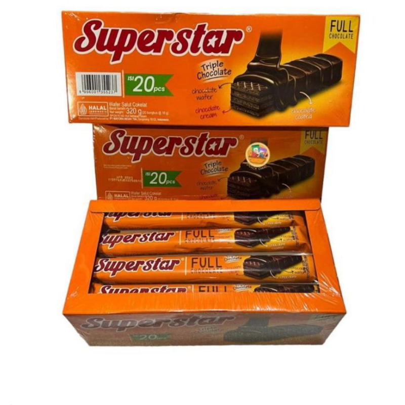 

MURAH SUPERSTAR WAFER COKLAT / ISI 20 PCS /CEMILAN COKLAT