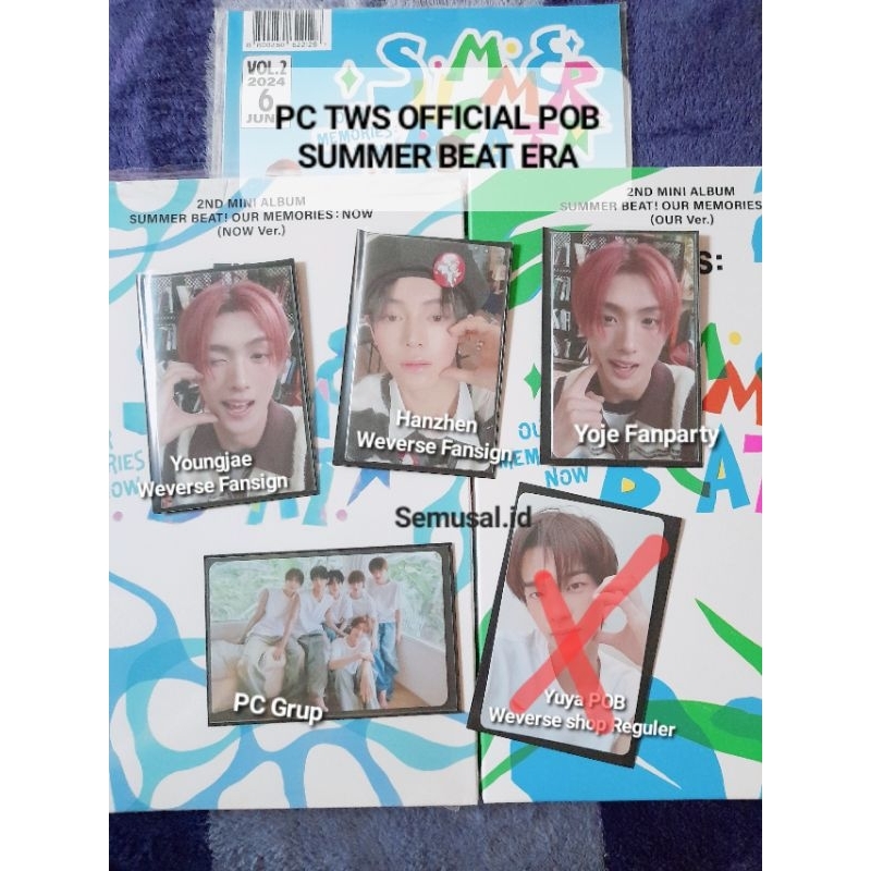Photocard Official TWS Summer Beat era (Shinyu, Youngjae, Hanjin, Grup)