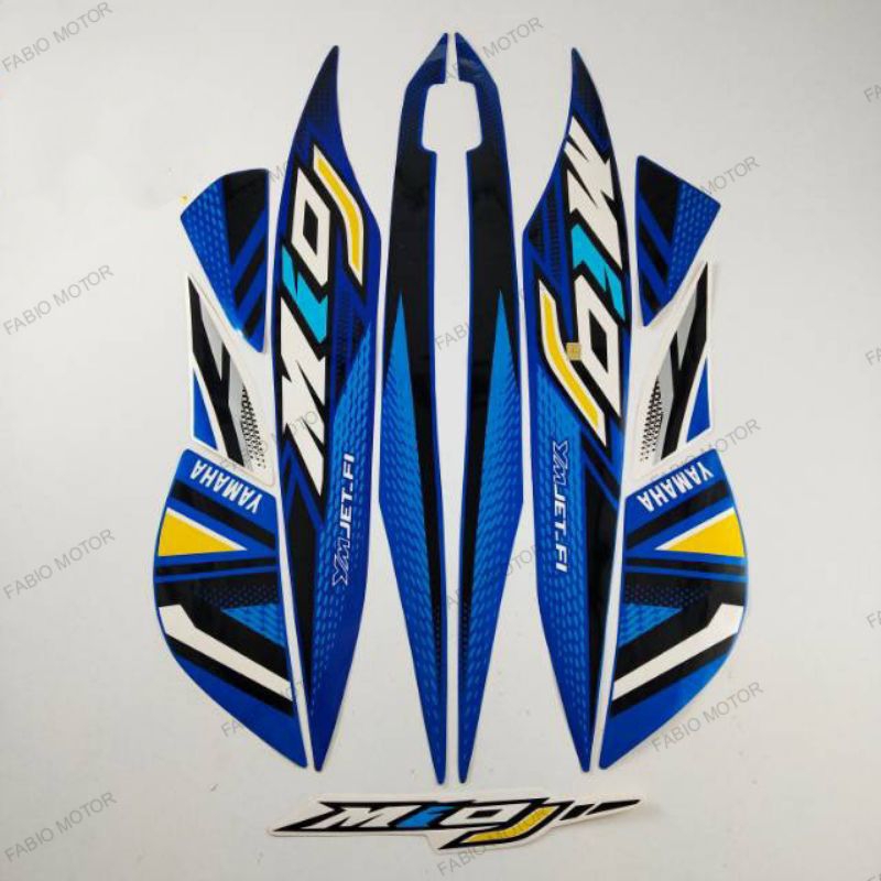 stiker motor mio j 2012 biru