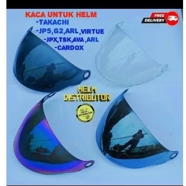 Kaca helm thi, jp, g2, virtu, ava topi, eroe, tsk, jpx cross arl cross iridium silver, pelangi