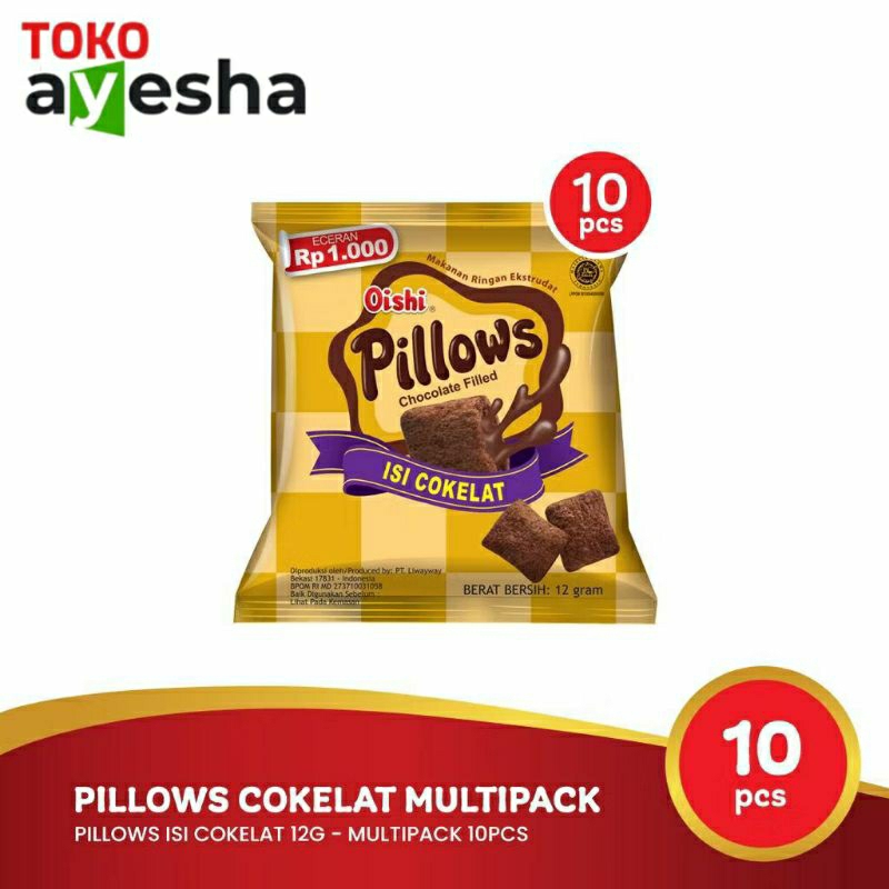 

Oishi Pillows 12 gr - 1 Renceng isi 10 bks