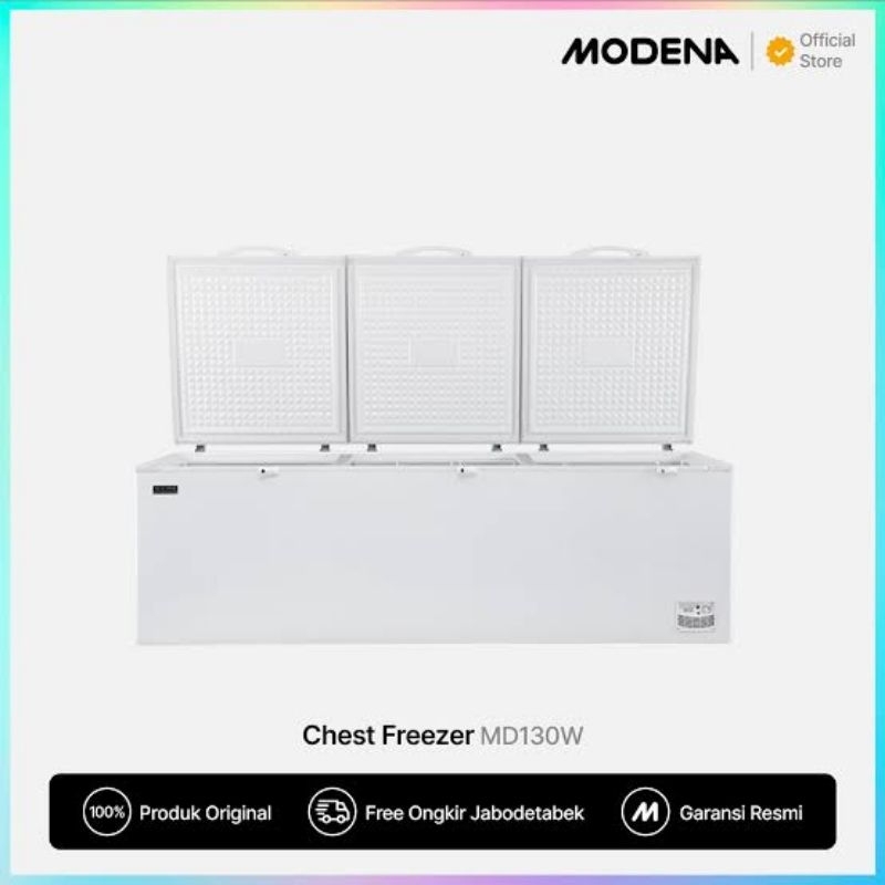 MODENA Chest Freezer 3 Pintu MD 130 W 1300 Liter Power Duo Cooling