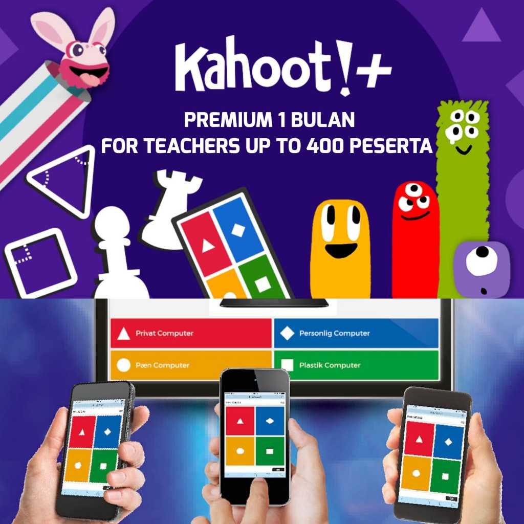 Kahoot Premium+ for schools (7 Hari) Plus Kahoot 400 Peserta