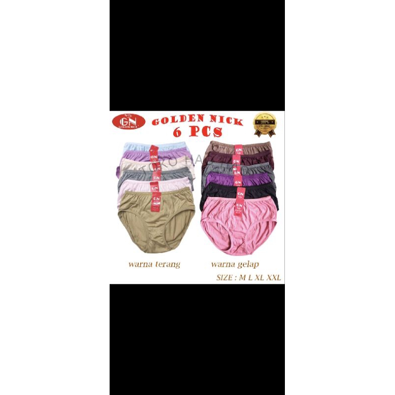 Golden Nick Celana Dalam Pria Warna Terang dan Gelap