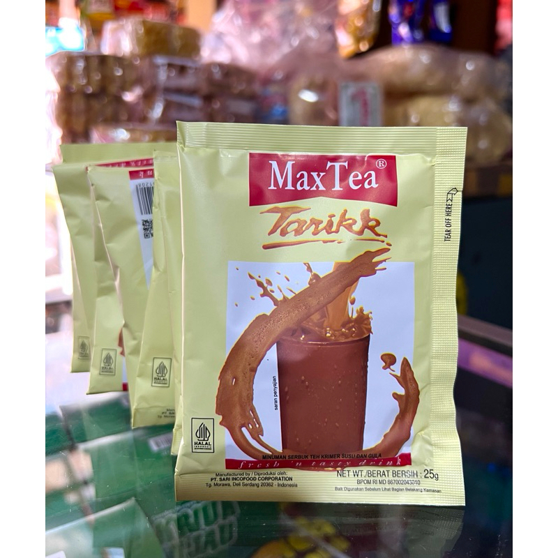 

Max Tea Teh Tarik Renceng isi 10 Pcs @25 gr