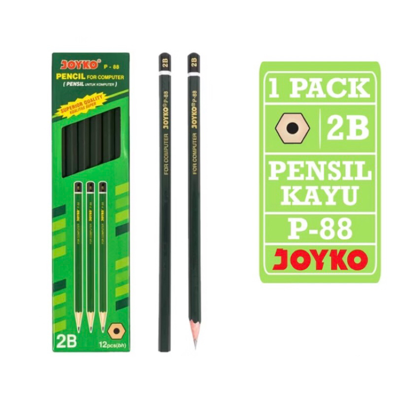 

Matris - Pensil 2B [1 Pack - 12 Pcs Pensil] / Pensil Joyko For Computer / Pensil Kayu P-88