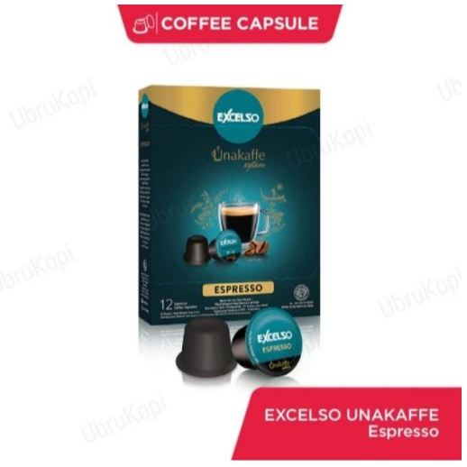 

Excelso Unakaffe Espresso Coffee Capsule - Kapsul Kopi untuk Mesin Kopi Unakaffee 12 pcs / box