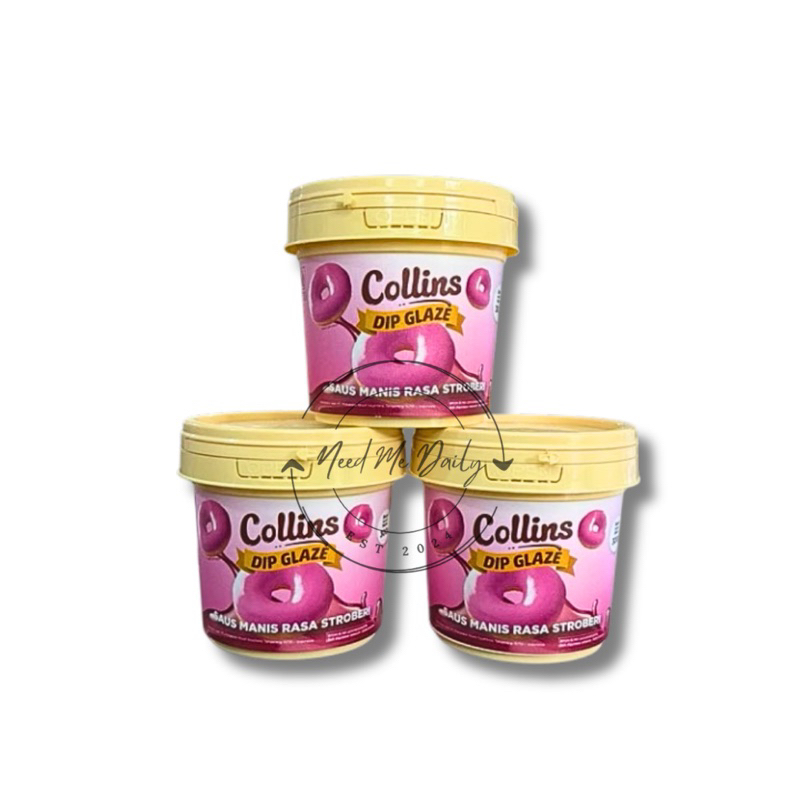 

COLLINS DIP GLAZE STRAWBERRY 1KG Saus Manis Rasa Stroberi