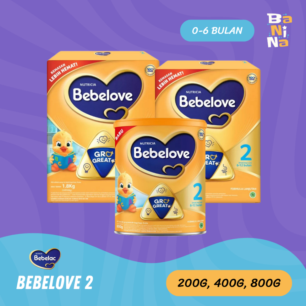 

Bebelove 2 200g, 400g, 800g Susu Formula Bayi 0-6 Bulan