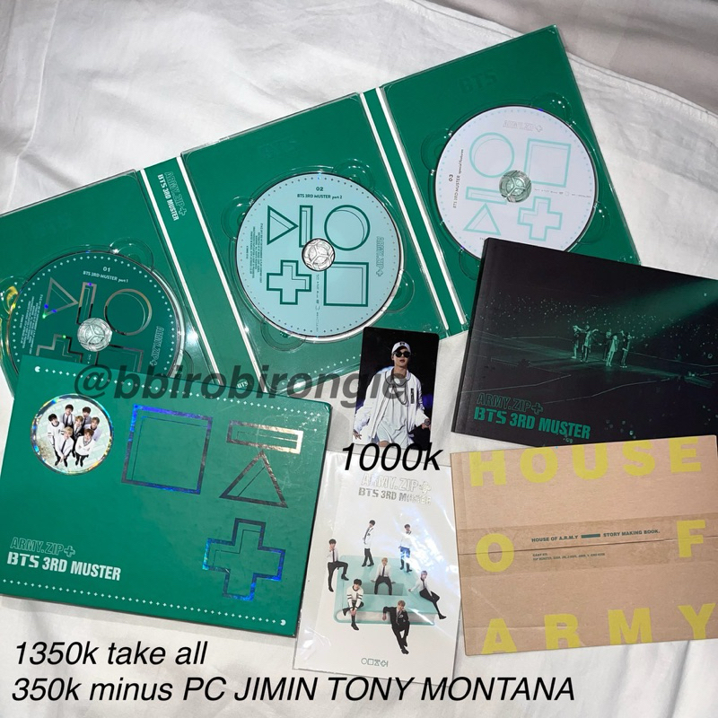 ARMY ZIP+ BTS 3RD MUSTER DVD RARE [UNSEALED] PC JIMIN TONY MONTANA