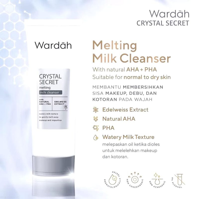 Wardah Crystal Secret/White Secret Melting Milk Cleanser 100ml