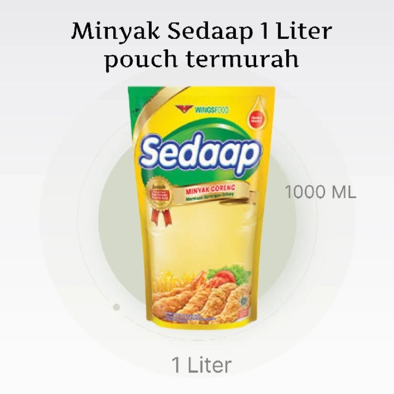 

Minyak goreng sedaap 1L Pouch