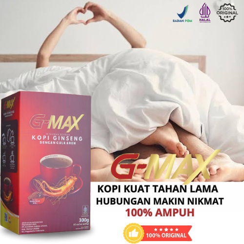 

MINUMAN KOPI STAMINA PRIA KUAT TAHAN LAMA ORIGINAL GMAX MINUMAN EXTRA GINGSENG ASLI BPOM HALAL