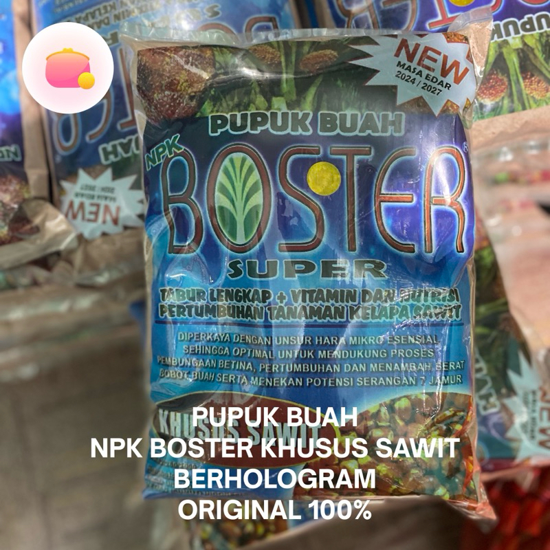Pupuk Buah NPK Boster Original 100% Hologram Khusus Sawit