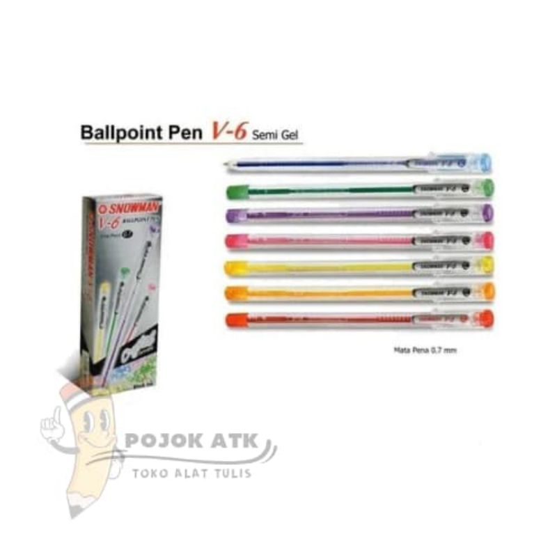 

Pulpen / Bulpen / Ballpoint Snowman Hitam V-6