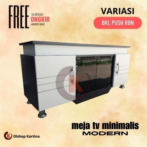 Meja tv 32 - 43 inch led / tabung minimalis modern kekinian motiv BKL "Olshop Kartina