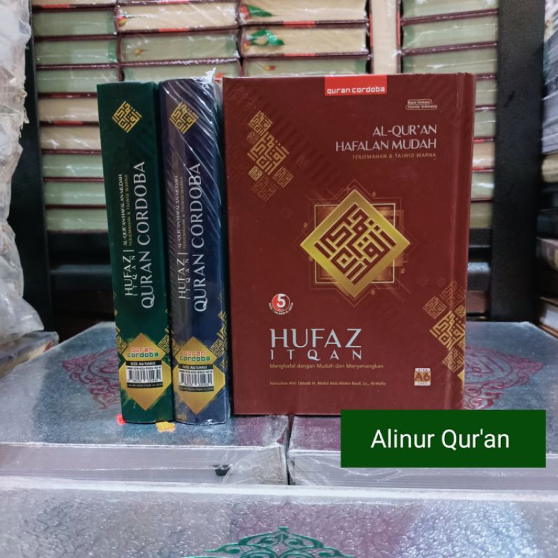 AlQuran Hafalan Mudah Hufaz Itqan A6 HC Terjemah 5 blok warna Rasm Utsmani Tajwid Warna.