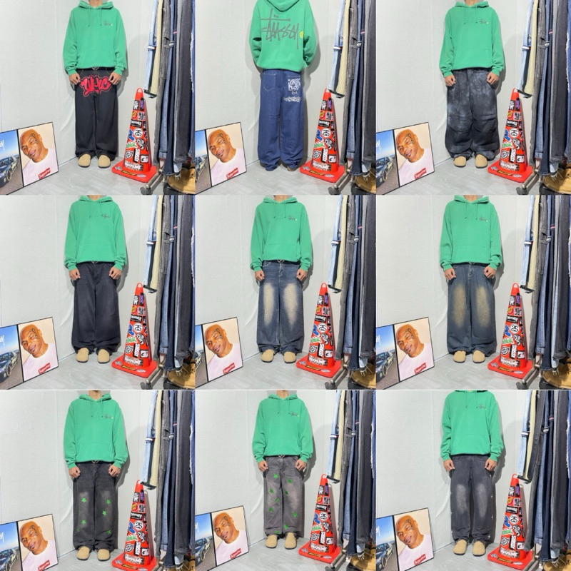 ( FLASH SALE ) Baggy wash jeans retro / Baggy balon pants