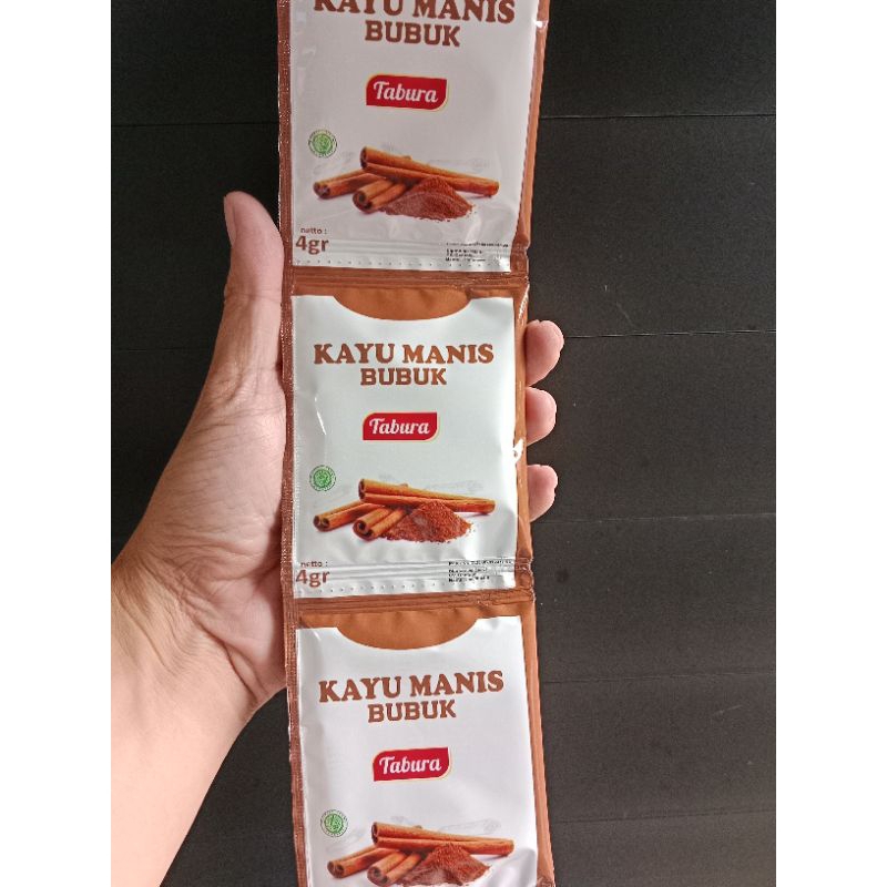 

Tabura Kayu Manis Bubuk 1 Renceng isi 12 Sachet