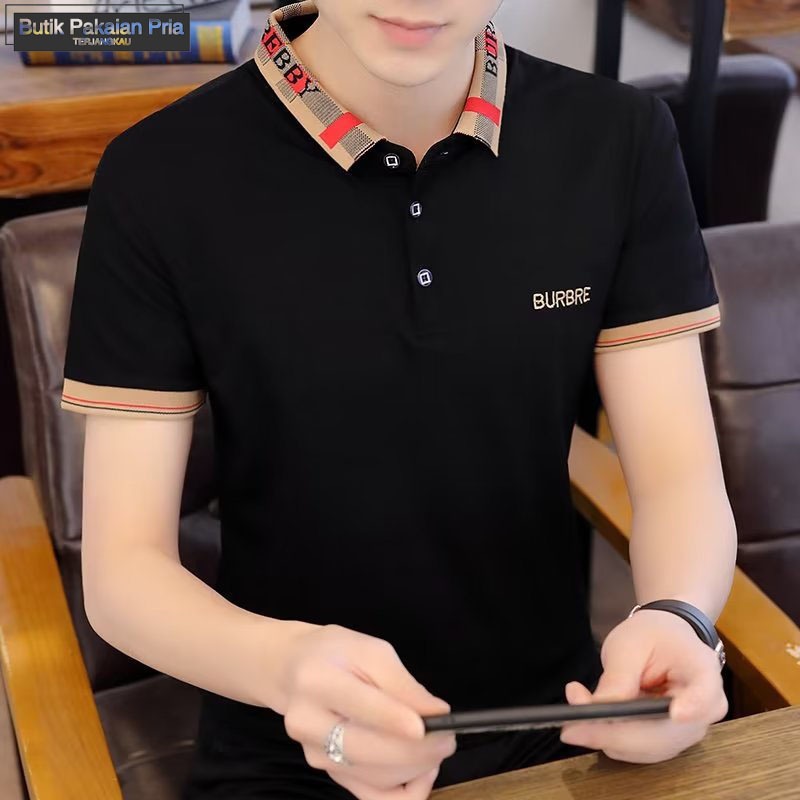 Polo Shirt Pria baju kaos berkerah pria Stylish slim fit baju kaos polos kaos pria keren Kemeja Pria
