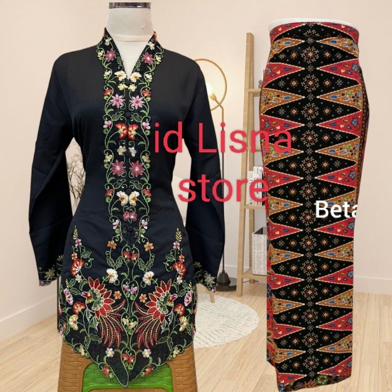 Kebaya Encim Bordir Kebaya Encim Bawahan Rok Tumpal Atasan Kebaya Encim