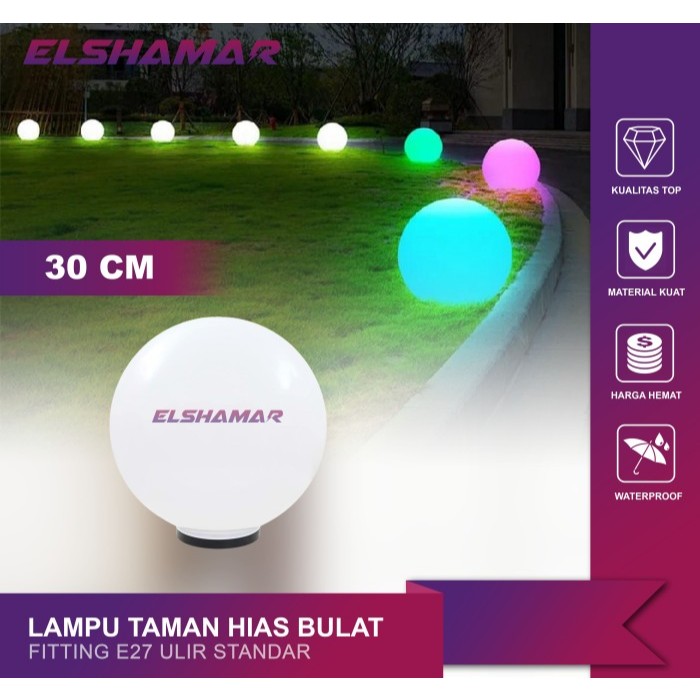 Lampu Taman Hias Outdoor Waterproof Bulat 30 CM