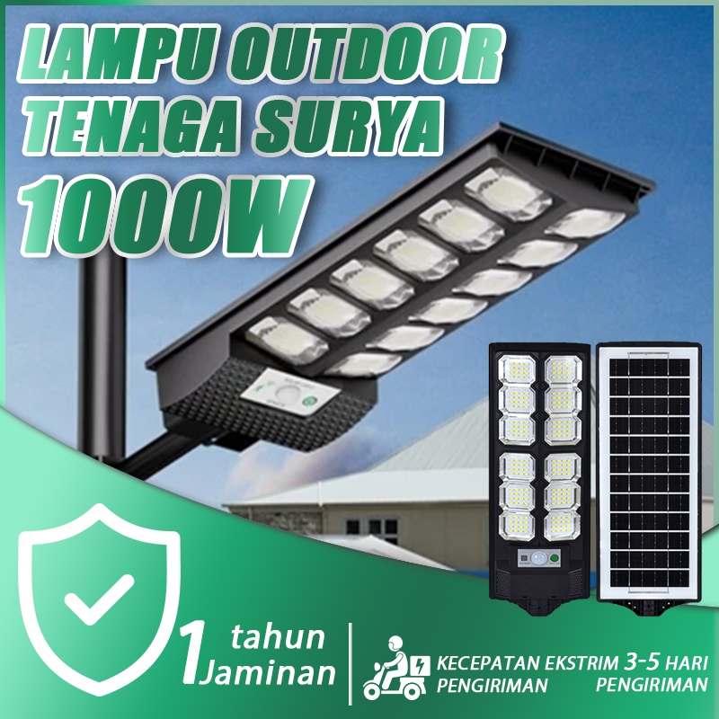 【Garansi satu tahun】lampu tenaga surya 1000 watt lampu solar cell  IP67 tahan air lampu outdoor dapa