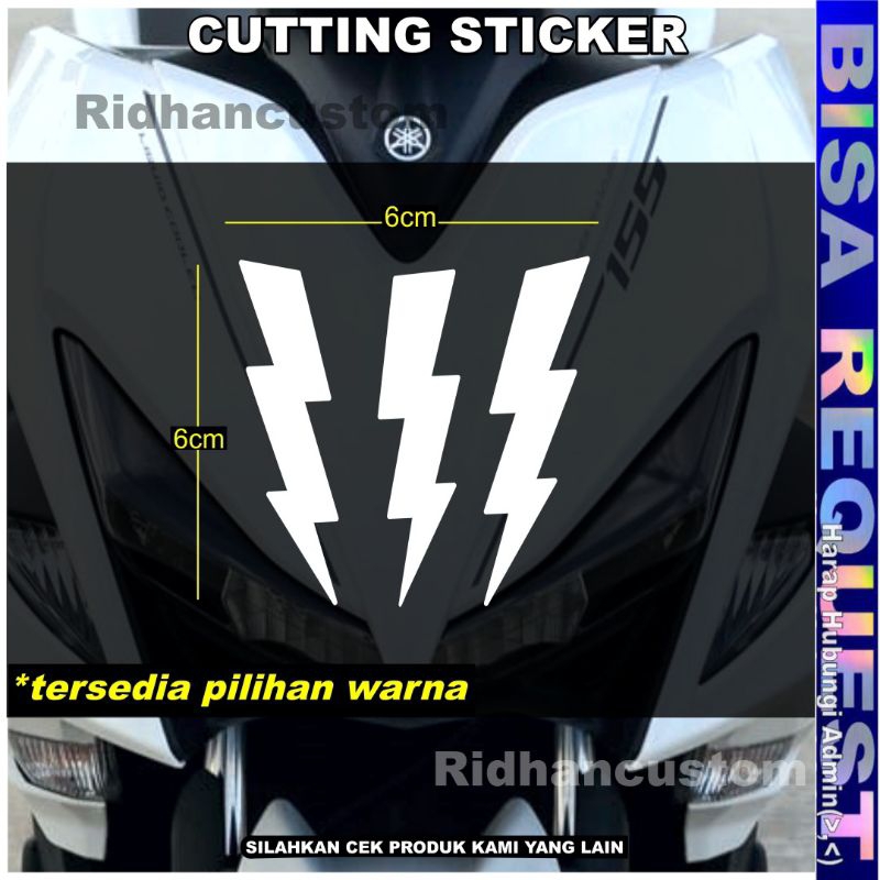 [ PETIR KEREN ] CUTTING STICKER MOTOR HELM LAPTOP DLL KEREN PETIR