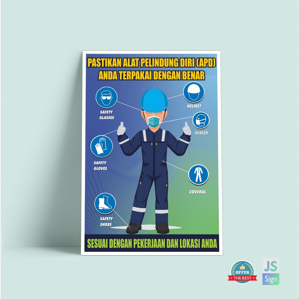 POSTER SAFETY K3 PPE, APD