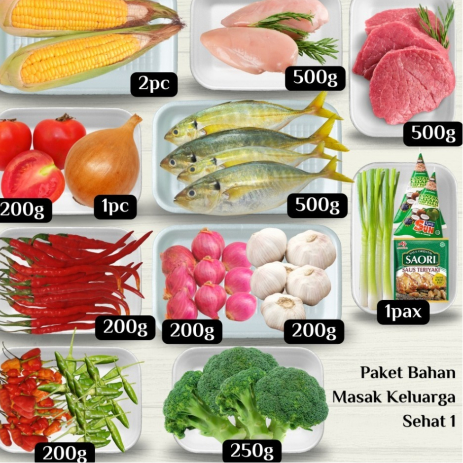 

Paket bahan masak keluarga sehat super 1