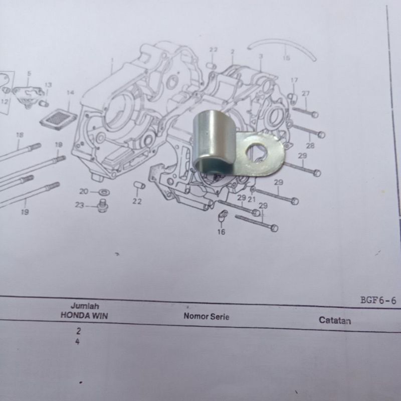 Klem kabel koil & selang karburator honda grand win prima c70 s90 c700 c800 supra
