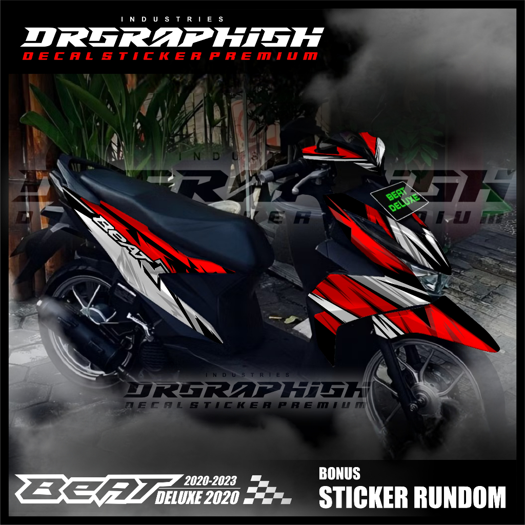 Sticker Decal Full Body Honda Beat Deluxe Beat street 2020 2021 2022 2023 Sticker Beat Deluxe Bebas 