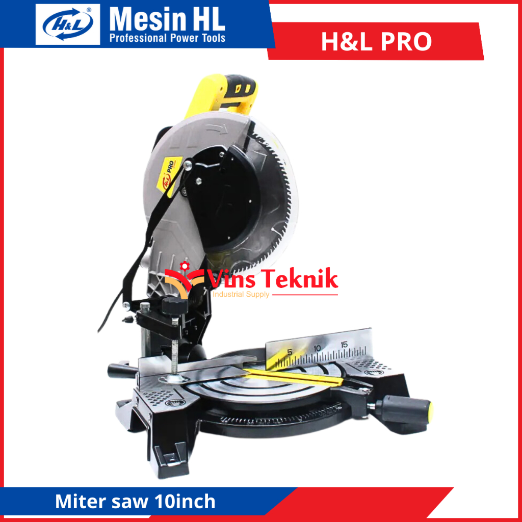 Mesin gergaji Aluminium Miter saw 10inch H&L PRO