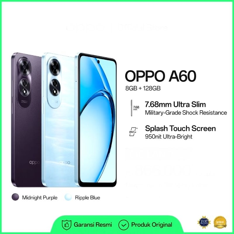 HP OPPO A60 RAM 8/128GB GARANSI RESMI