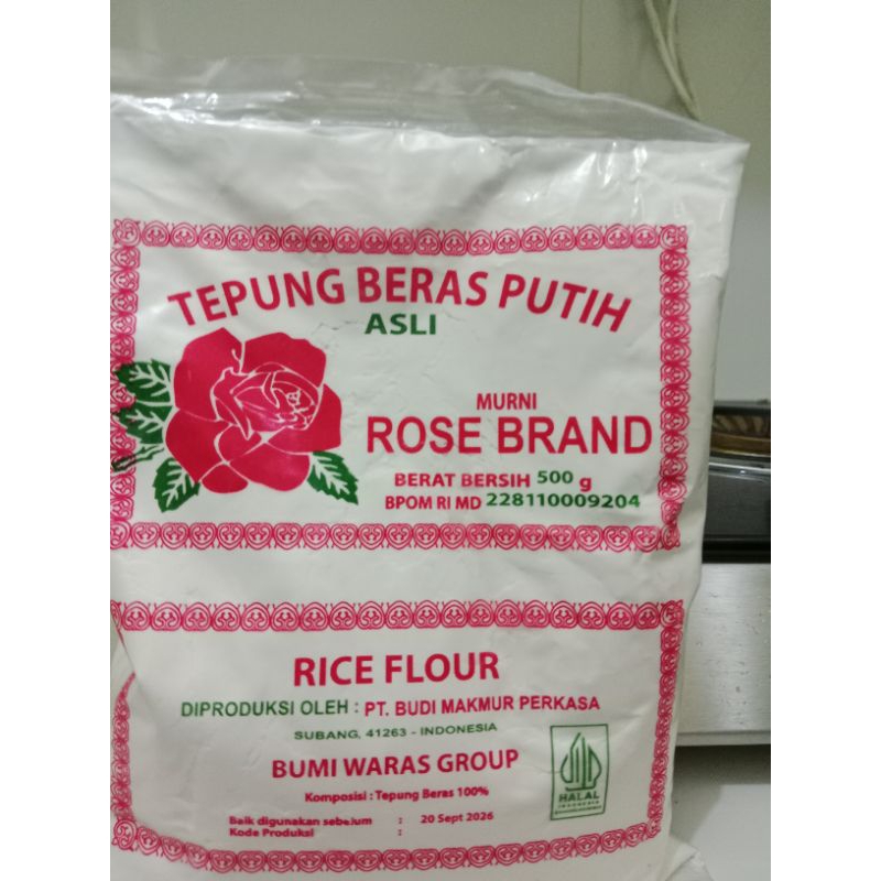 

Tepung Beras Putih Asli Rose Brand Kemasan 500 Gram