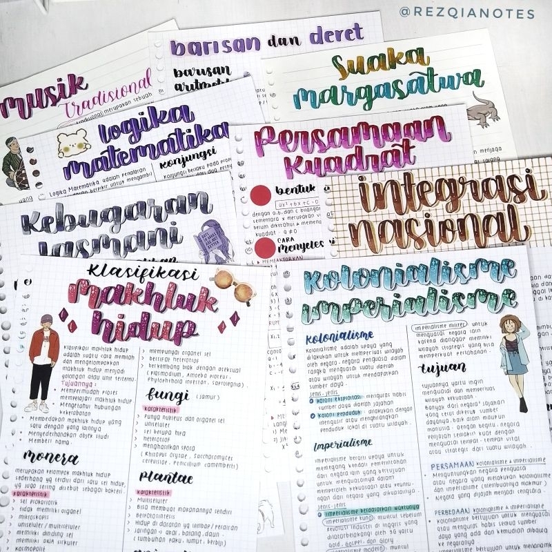 

Jasa Tulis Catatan Lettering Aesthetic Ala Studygram
