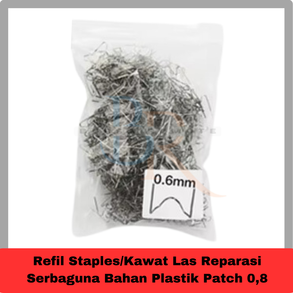 

Refil Staples/Kawat Las Reparasi Serbaguna Bahan Plastik Patch 0,8 Bentuk M 500PCS