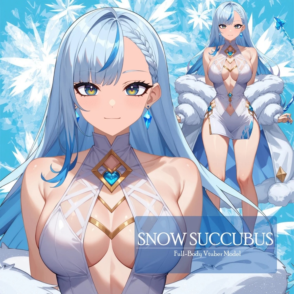 Vtuber / Live2d (Premade & Siap Pakai) - Snow Succubus