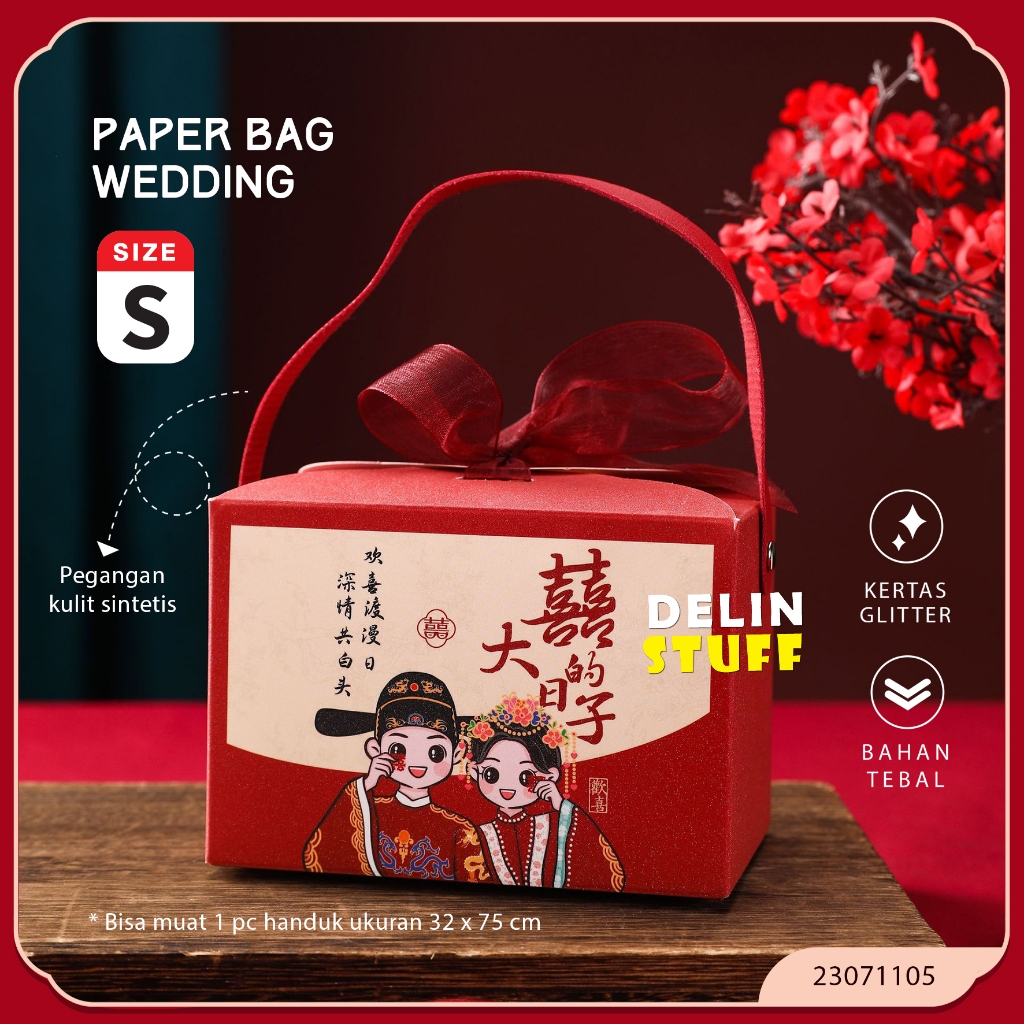 

Paper Bag Wedding Kotak Souvenir Pernikahan Paperbag Sangjit Souvenir Teapai (23071105)
