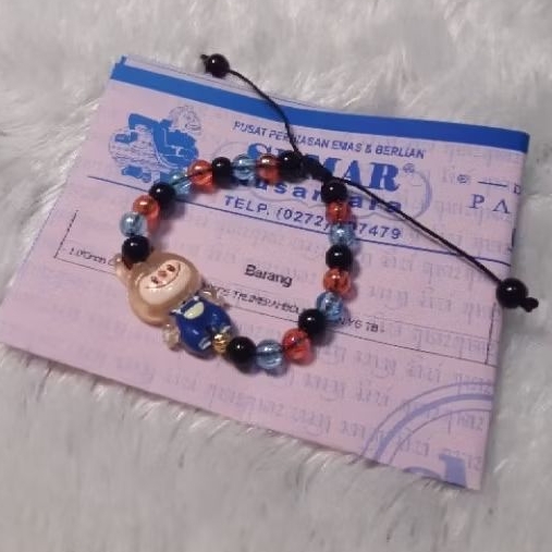 Gelang Tali Anak Variasi Batu + Labubu Emas 0,1gram Semar Nusantara
