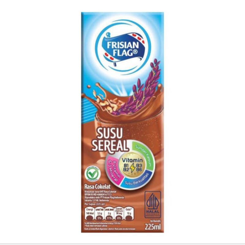 

Frisian Flag Susu UHT Sereal Cokelat Kotak 225 ml