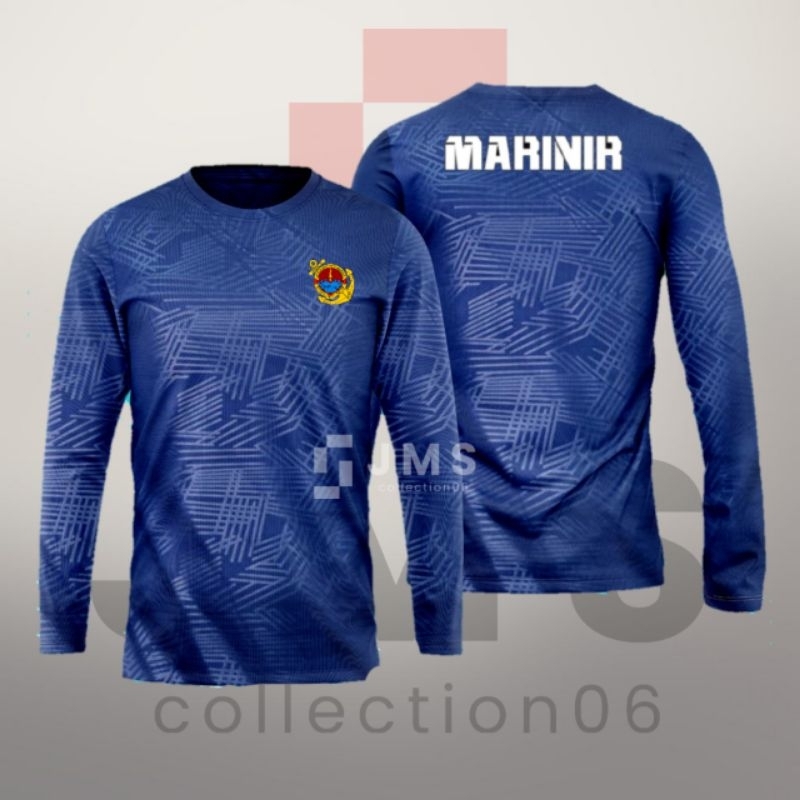 kaos dryfit MARINIR lengan panjang / kaos MARINIR bahan dryfit emboss/ baju kaos lengan panjang MARI