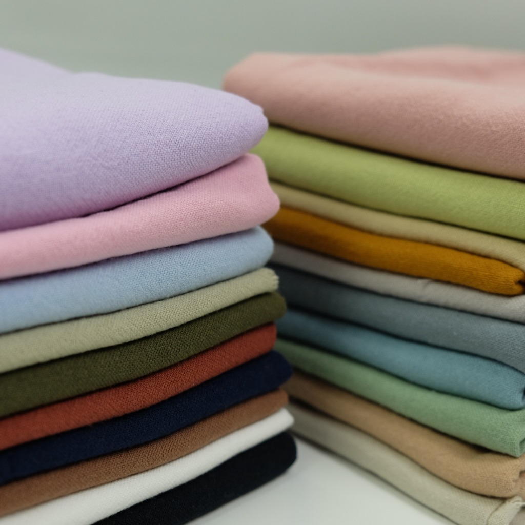 Floy fabric KATUN LINEN PER 1 YARDAN kain katun eceran bahan atasan kulot