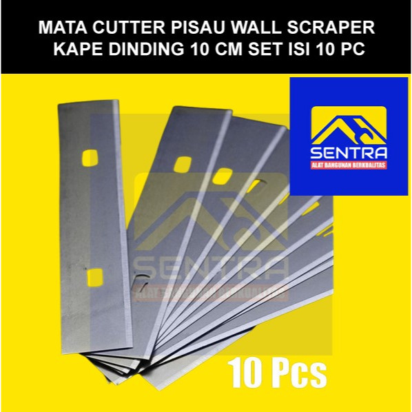 

MATA CUTTER PISAU WALL SCRAPER KAPE DINDING 10 CM SET ISI 10 PC
