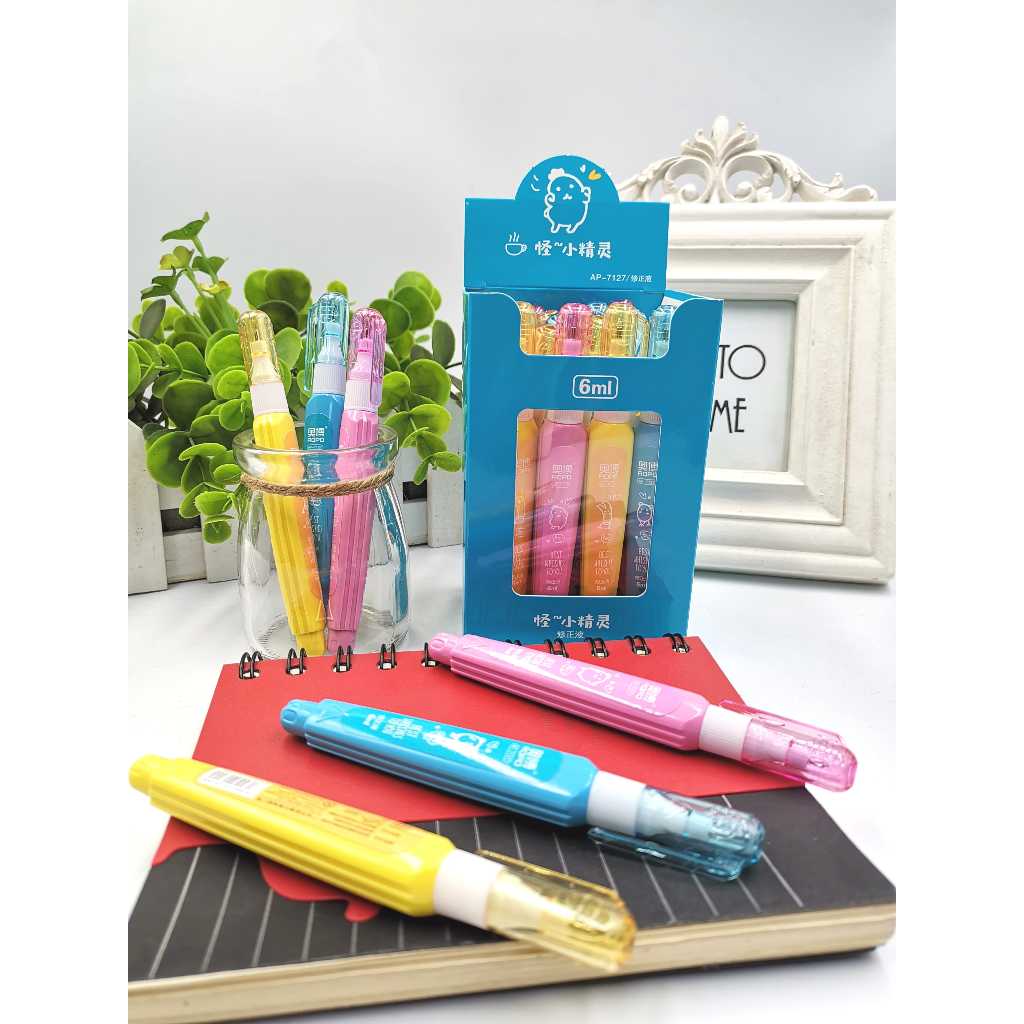 

Correction Fluid Tipe-x cair 12Pcs Tipe Ex Cair Faber Castell Correction Pen 6ml Alat tulis