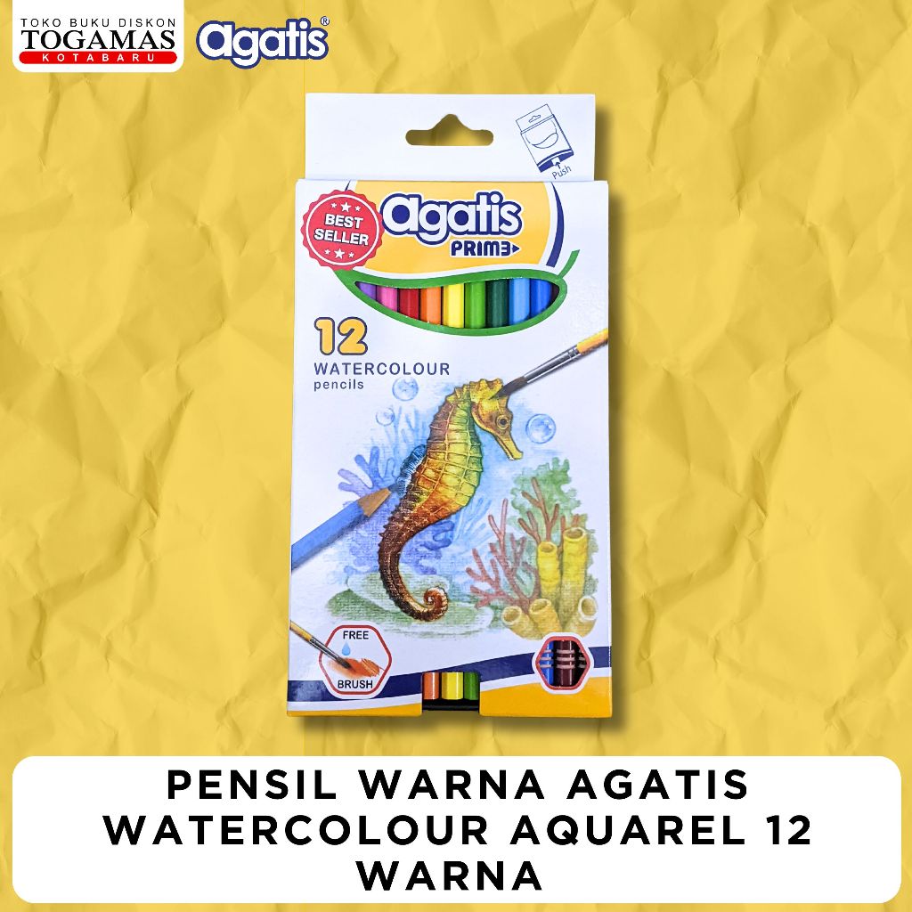 

Agatis - Pensil Warna Prime Watercolour Aquarel 12 Warna