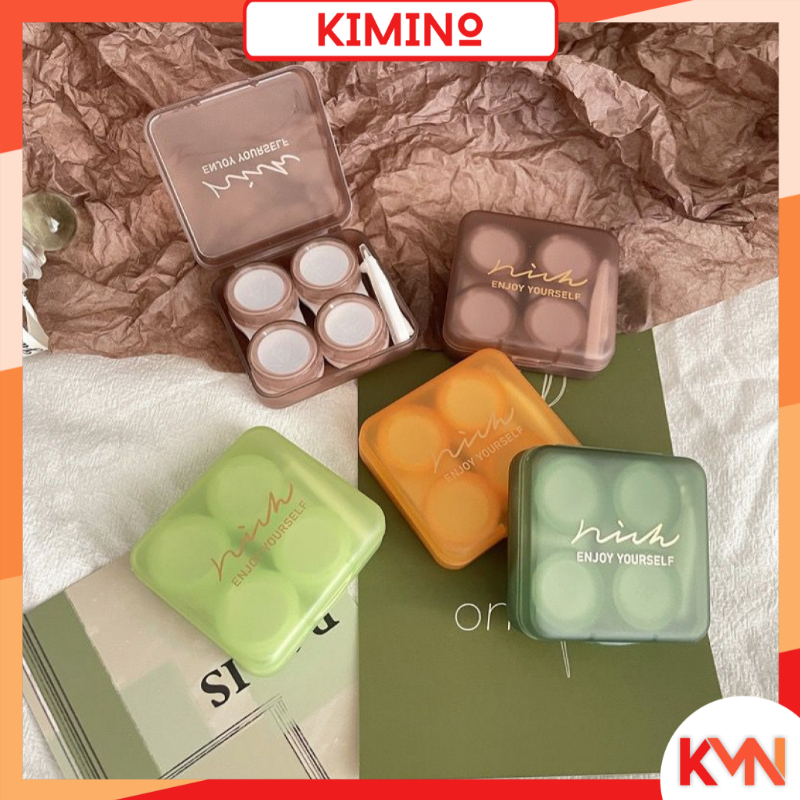 KMN 2IN1 Tempat Kontak Lensa Mini Softlens Case Bening + Jepitan + Tongkat Tempat Softlens Bening Ca