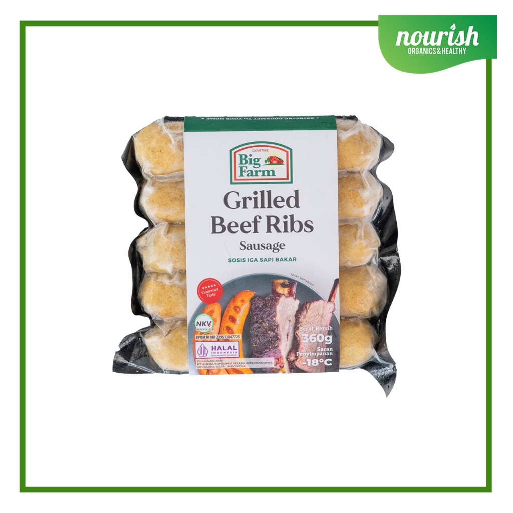 

Big Farm Beef Ribs Sausage Sosis NO MSG 5pcs 360g-Jkut