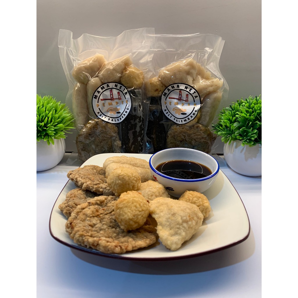 

Pempek Mama Neta - Paket Kenyang isi 20pcs + Cuko 200ml - Asli Palembang - Asli Ikan Tenggiri