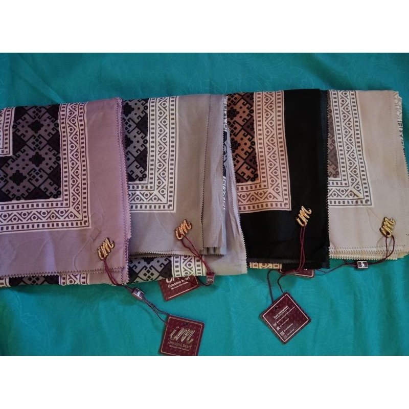 Hijab Umama Segi Empat Scarf Premium l Jilbab Umama Logo l Umama Voal Miracle Print Voal Motif LC Pr